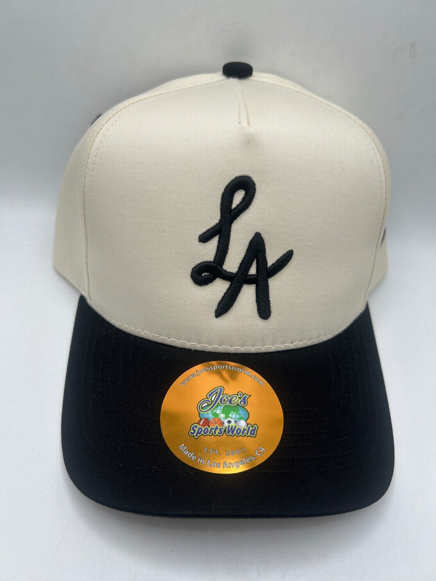 Los Angeles JSW Private Label Khaki/ Black A-Frame Snapback