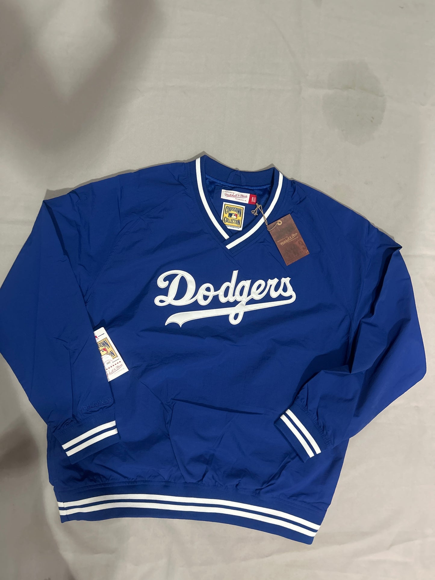 Los Angeles Dodgers MLB Mitchell & Ness Cooperstown Collection Royal Blue Nylon Pullover Jacket