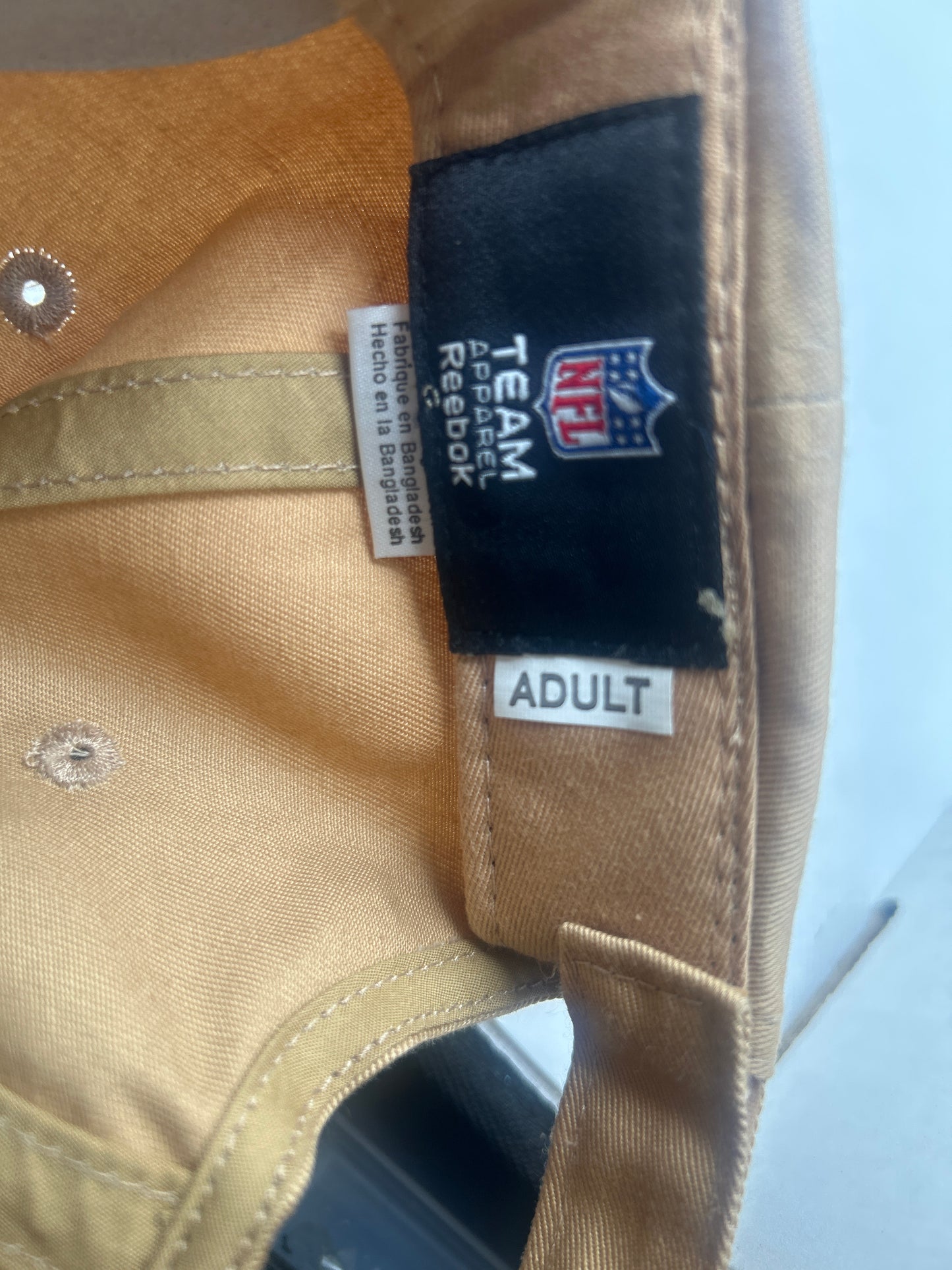 New Orleans Saints NFL Reebok Bedazzled Adjustable Hat Old Gold/Black