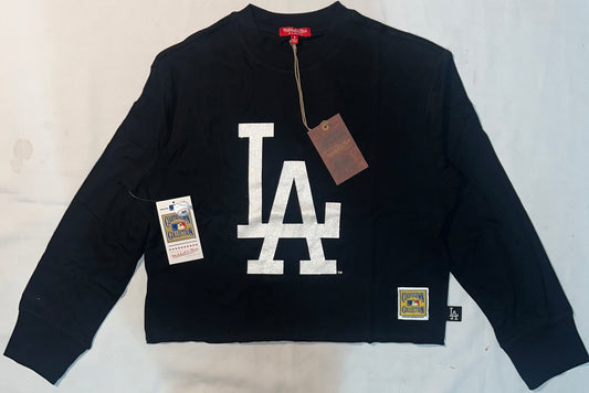 Los Angeles Dodgers MLB Michell & Ness Cooperstown Collection Cropped Women’s Long Sleeve Shirt