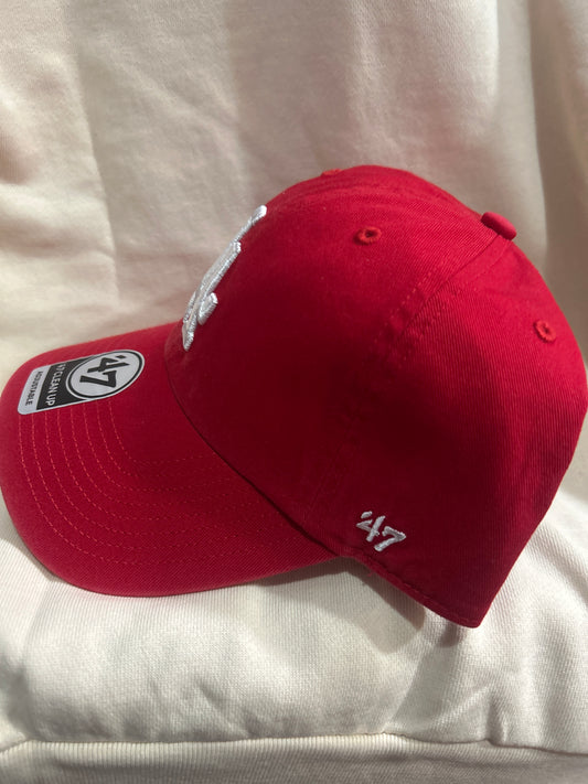 Los Angeles Dodgers MLB 47Clean Up Red Adjustable Hat