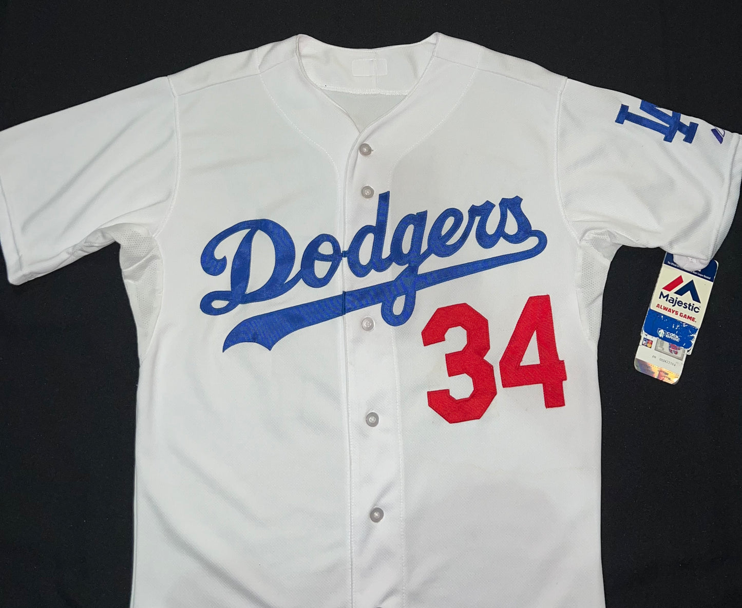 Los Angeles Dodgers MLB Majestic #34 Valenzuela Authentic Collection Mens Jersey