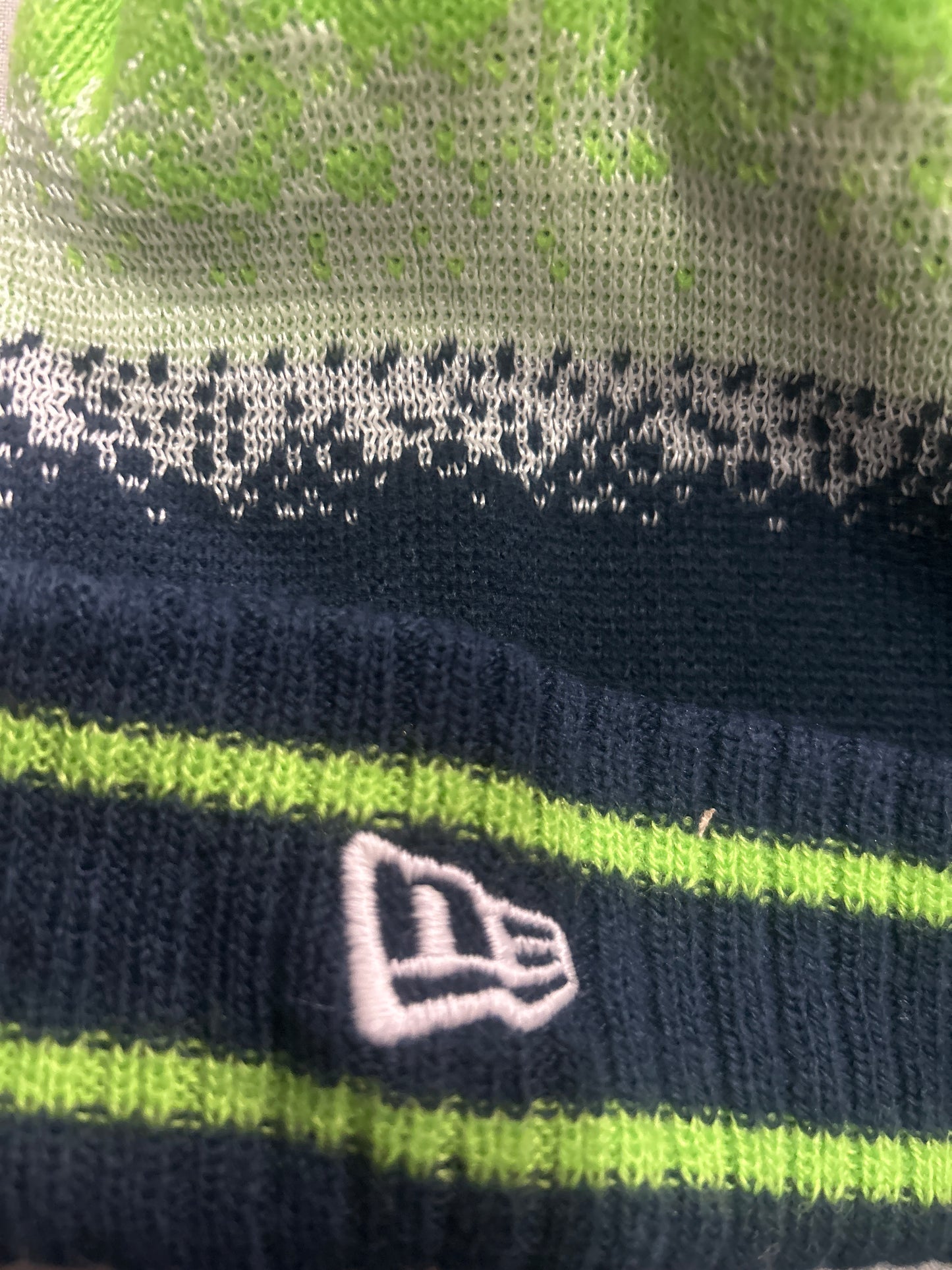 Seattle Seahawks NFL Official Colors Knit Pom Beanie