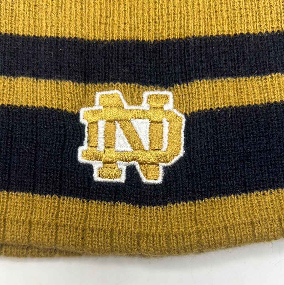 Notre Dame Fighting Irish University Striped Revesible Officially Licensed Collegiate Beanie