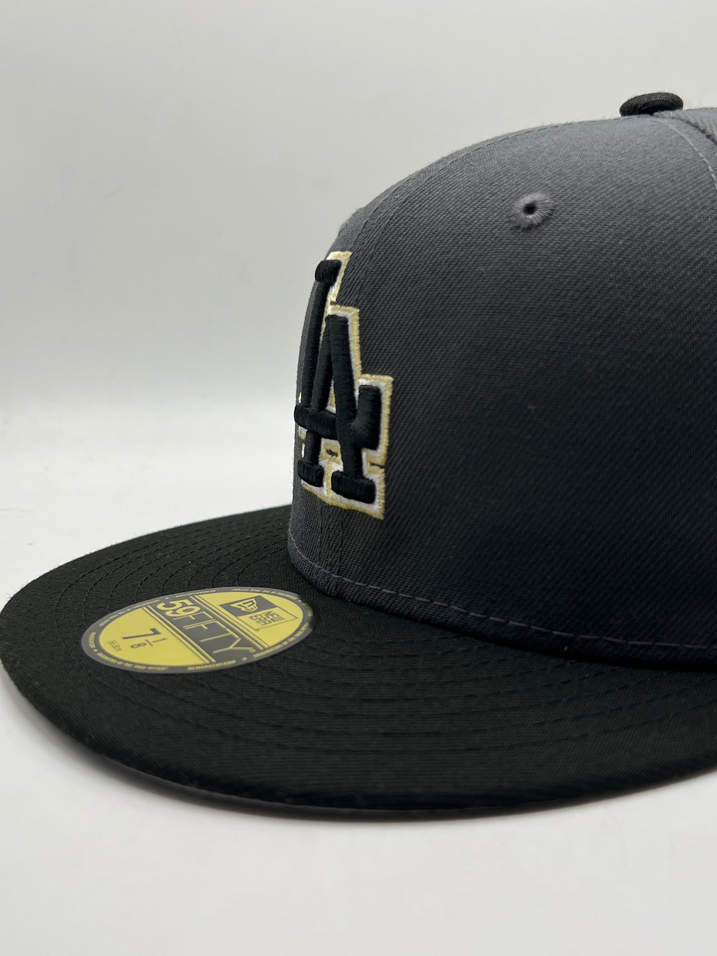 Los Angeles Dodgers MLB 59Fifty New Era Genuine Merchandise Charcoal Grey Fitted Hat