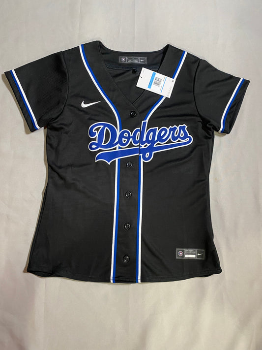 Los Angeles Dodgers MLB Nike Genuine Merchandise Black Jersey for Women