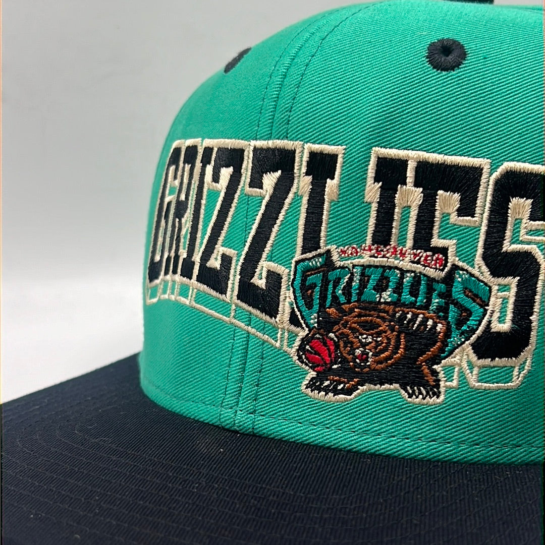 Vintage Vancouver Grizzlies NBA Adidas Hardwood Classic Turquoise/Black Snapback Hat