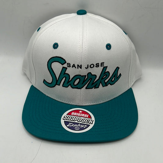 Vintage San Jose Sharks NHL 90s Zephyr Snapback