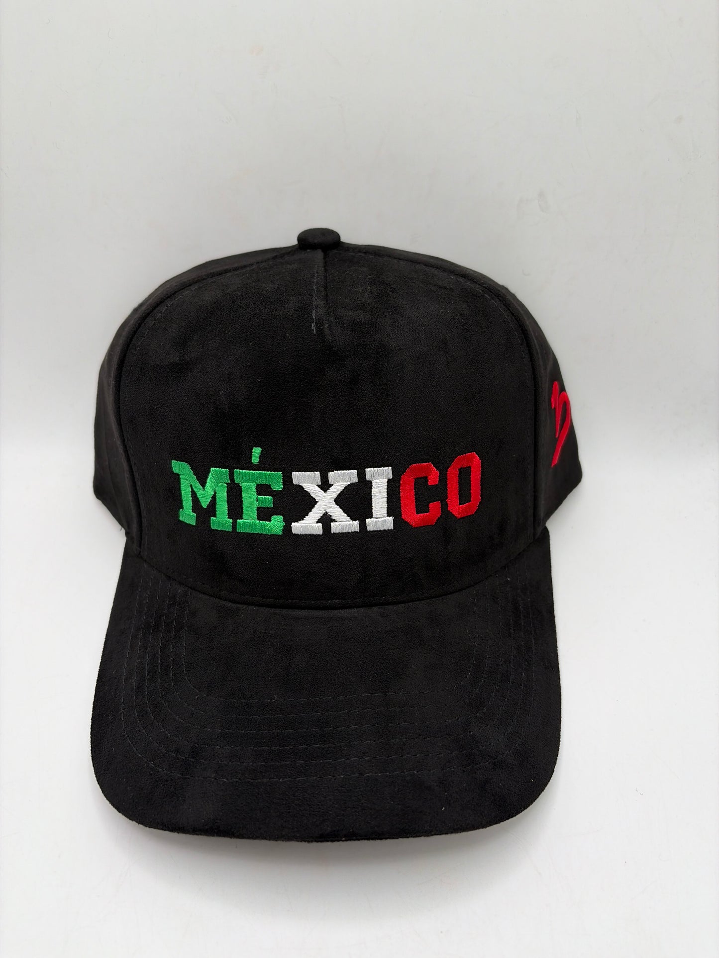 México JSW Authentic Black Suede A-Frame Adjustable Hat