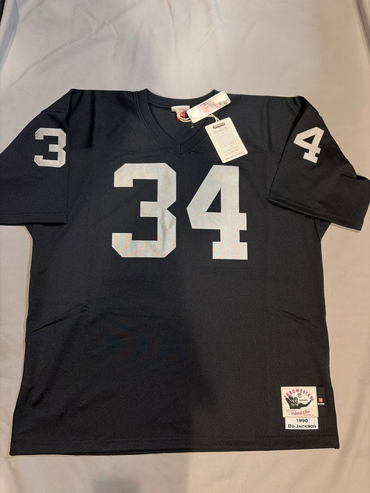 Las Vegas Raiders NFL Mitchell & Ness Throwback Authentic 1990 Bo Jackson #34Men’s Jersey