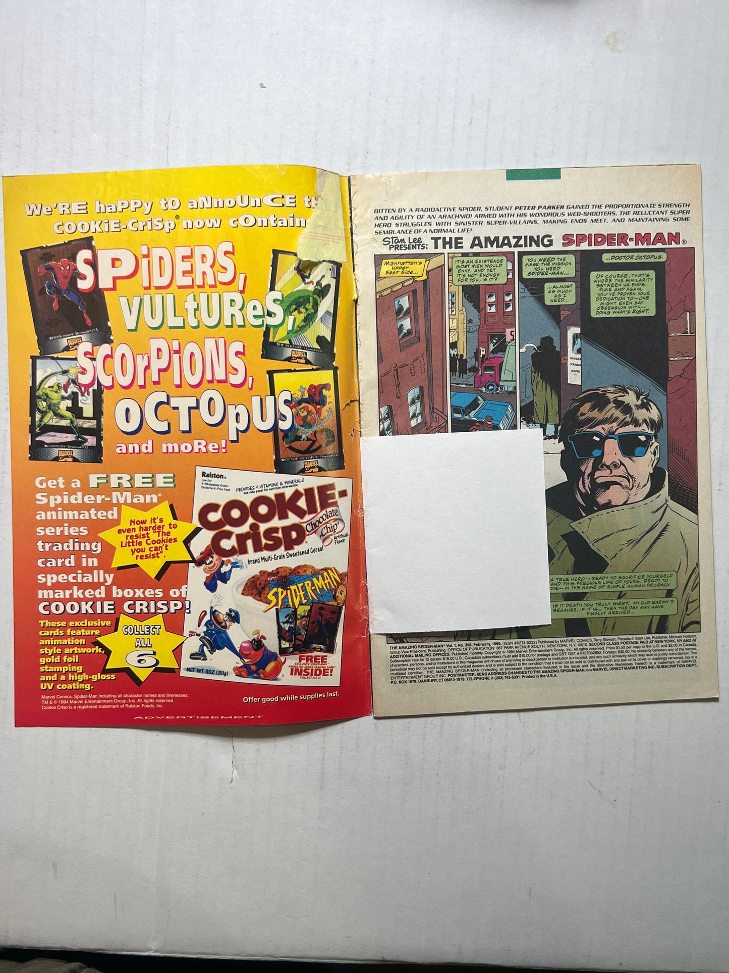 The Amazing Spider-Man by Marvel Comics Group “Web of Death” #398 Feb 1994 Comic Book