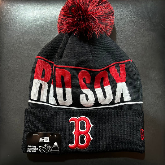 Boston Red Sox MLB New Era Pom Knut Beanie