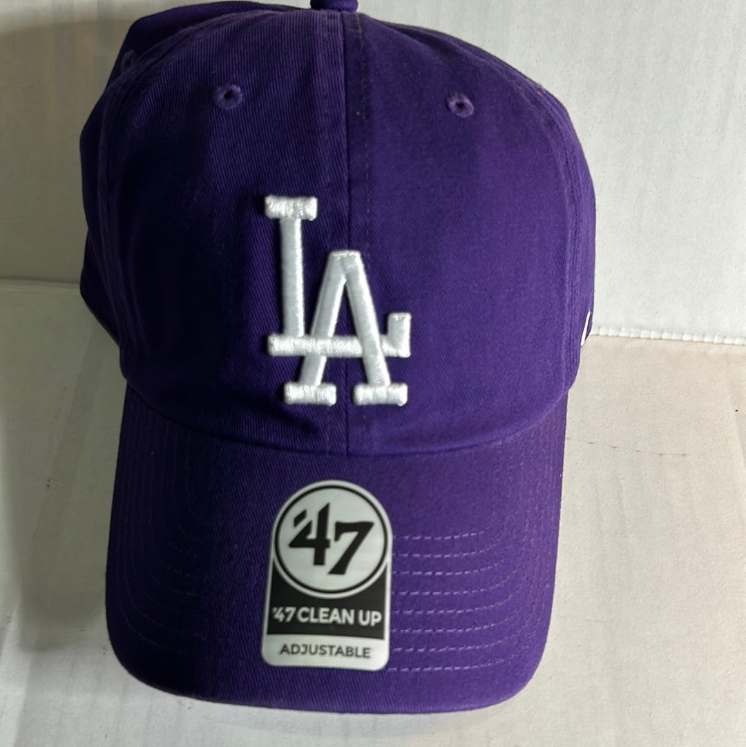 Los Angeles Dodgers 47 Clean Up Adjustable Hat - Purple