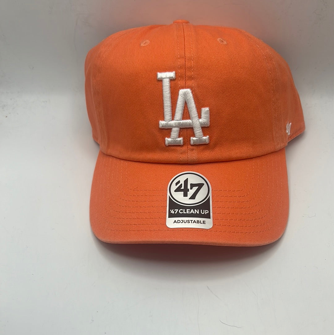 Los Angeles Dodgers 47 Clean Up Adjustable Hat - Orange