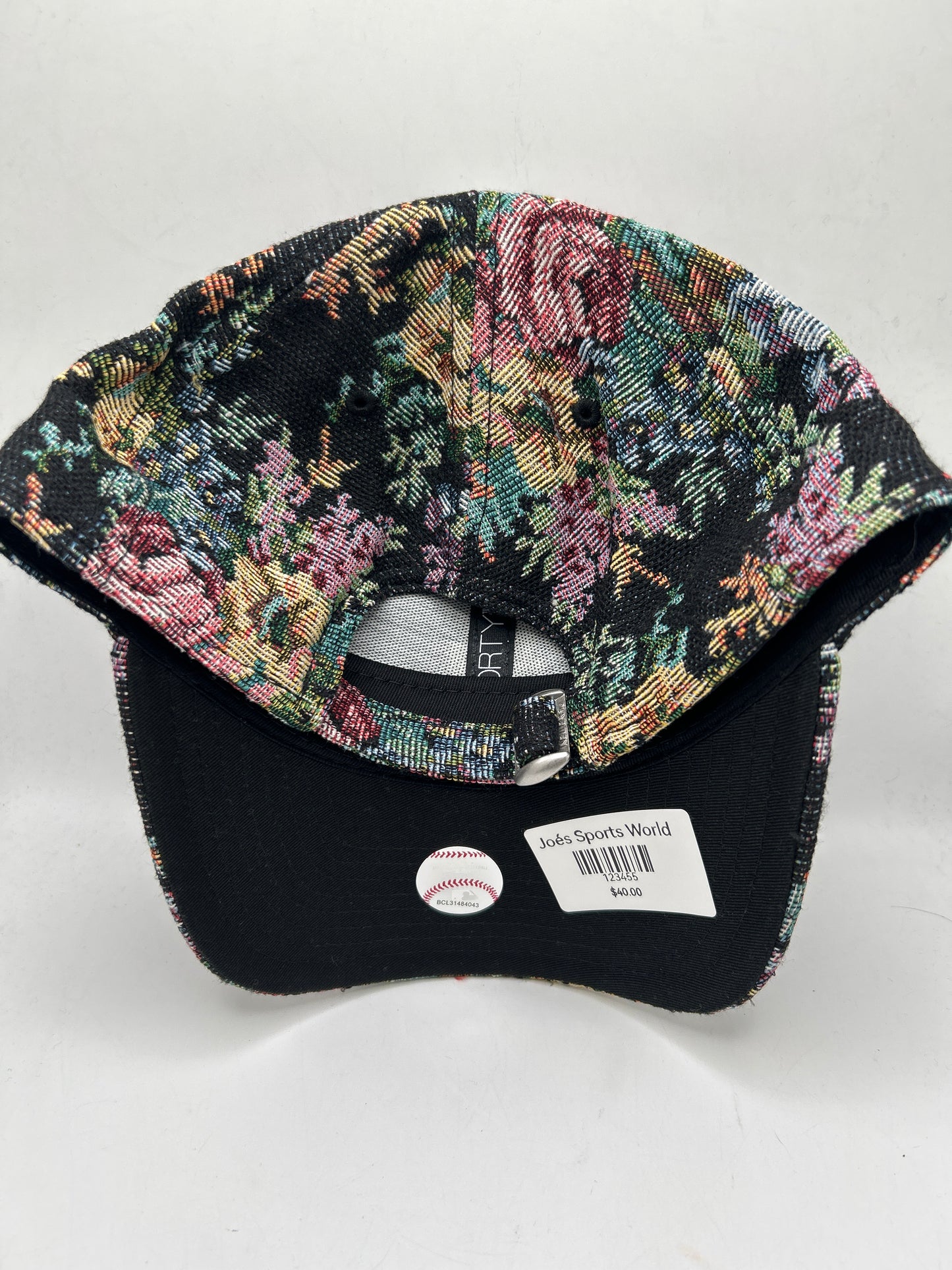 Los Angeles Dodgers MLB 9Forty New Era Black Floral Tapestry Adjustable Hat