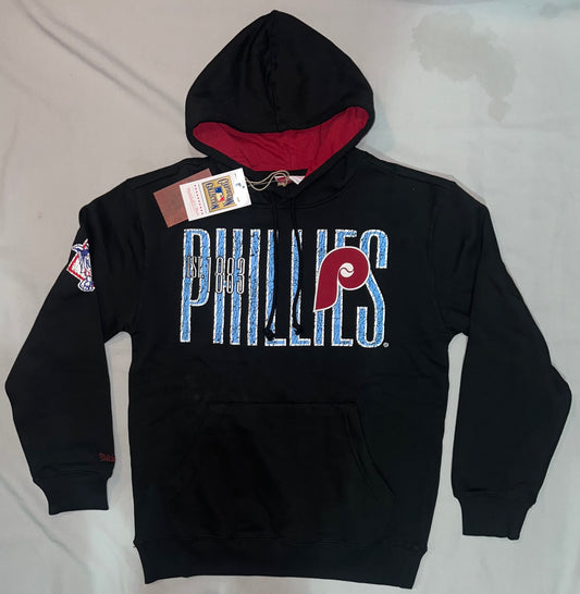 Philadelphia Phillies MLB Mitchell & Ness a Cooperstown Collection Team OG Fleece Hoodie