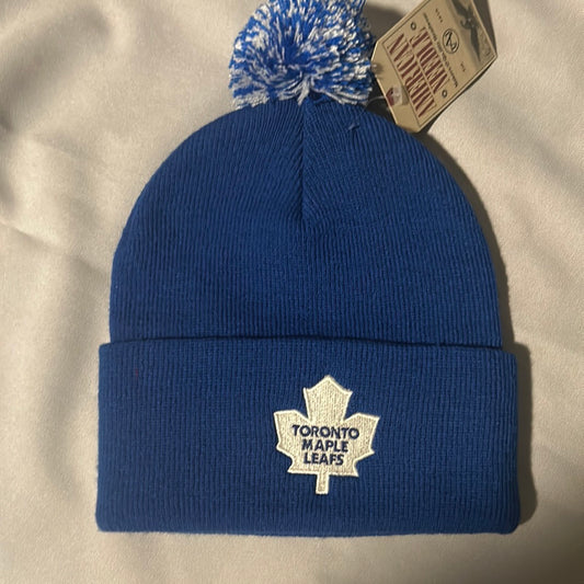 Toronto Maple Leafs NHL American Needle Cuffed Pom Knit Beanie