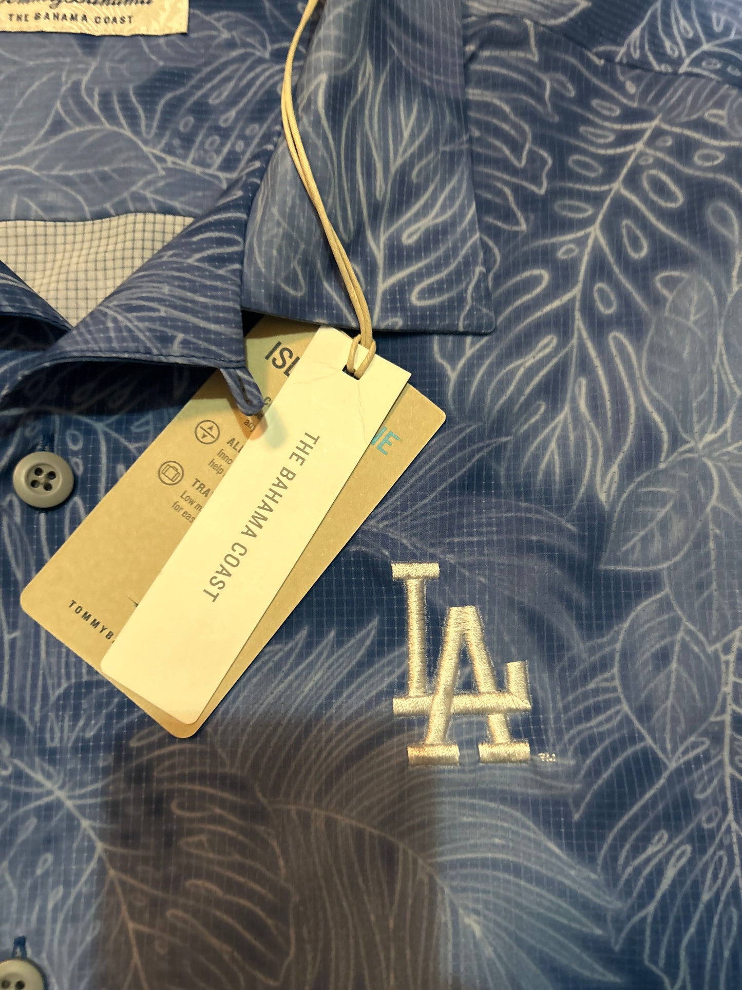 Los Angeles Dodgers MLB Tommy Bahama Genuine Merchandise Luminescent Camp Shirt