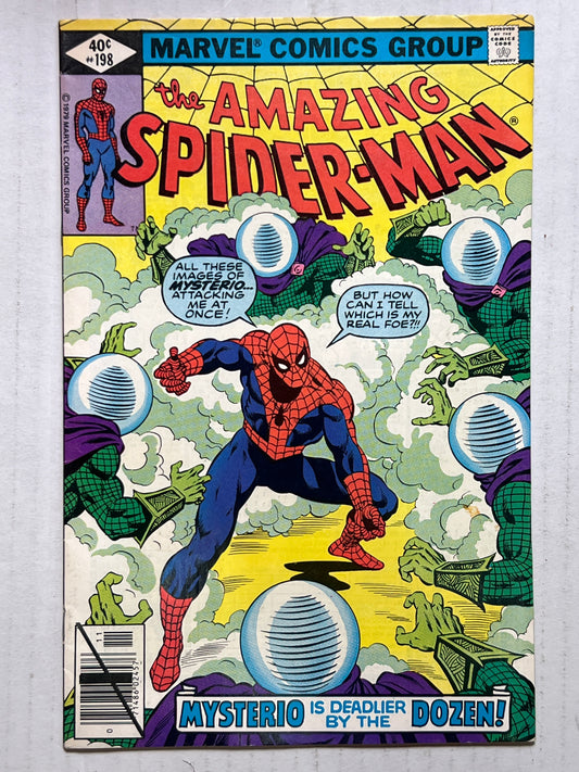 The Amazing Spider-Man By Marvel Comics Group “Mysterio is Deadlier by the Dozen!” #198 1979 Comic Book