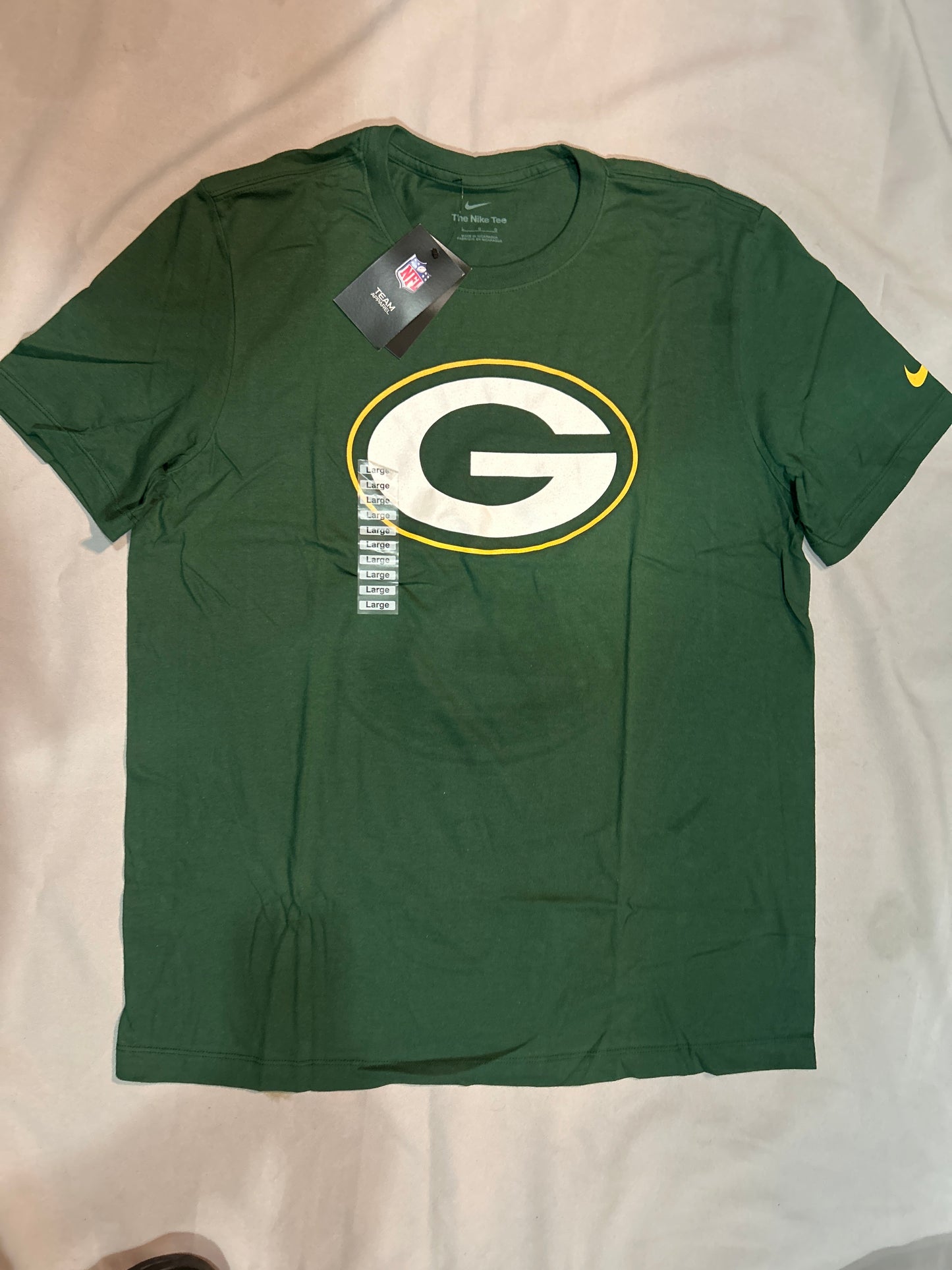 Green Bay Packers NFL Nike Dark Green with Official Logo Men T-Shirt