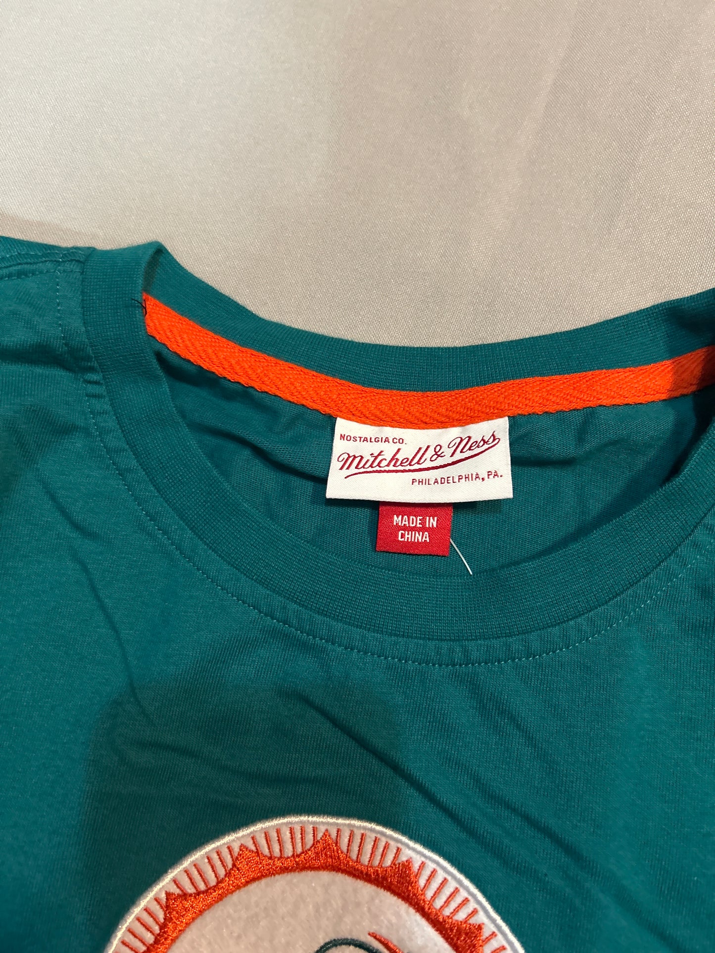 Philadelphia Dolphins NFL Mitchell & Ness Throwbacks All Over LS Mens Vintage Tee
