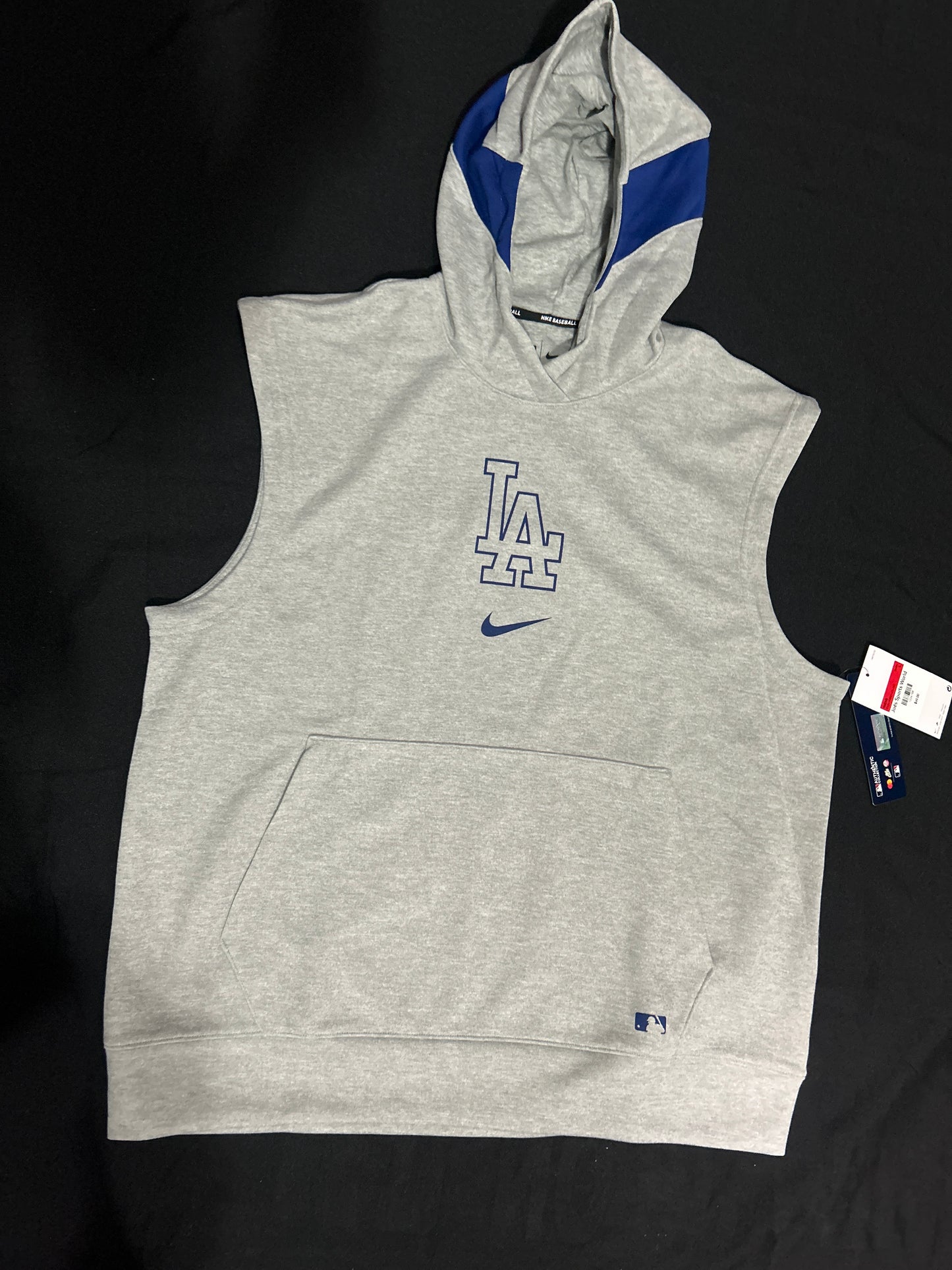 Los Angeles Dodgers MLB Nike Authentic Collection Dri-Fit Sleeveless Hoodie