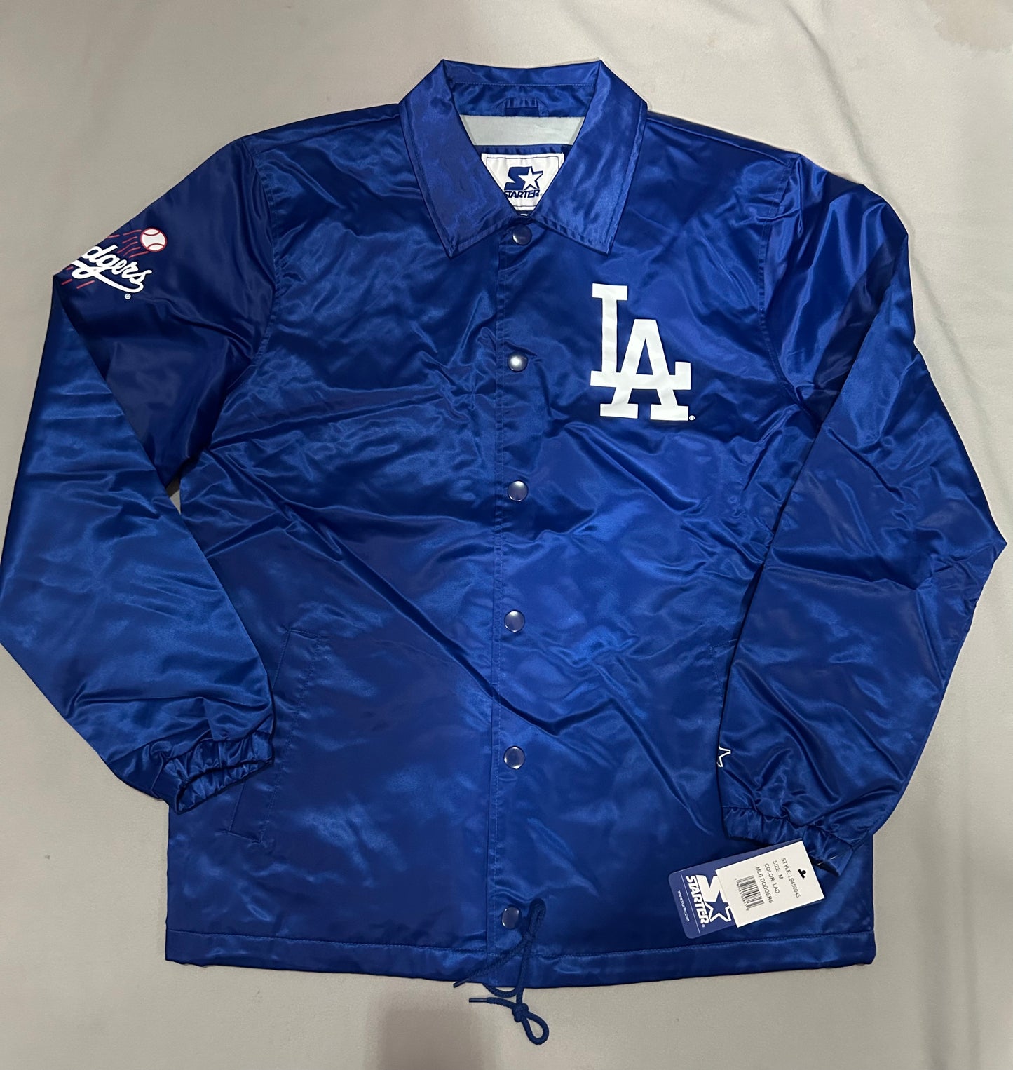 Los Angeles Dodgers MLB Starter 90s Blue Satin Men Ice Cube Jacket