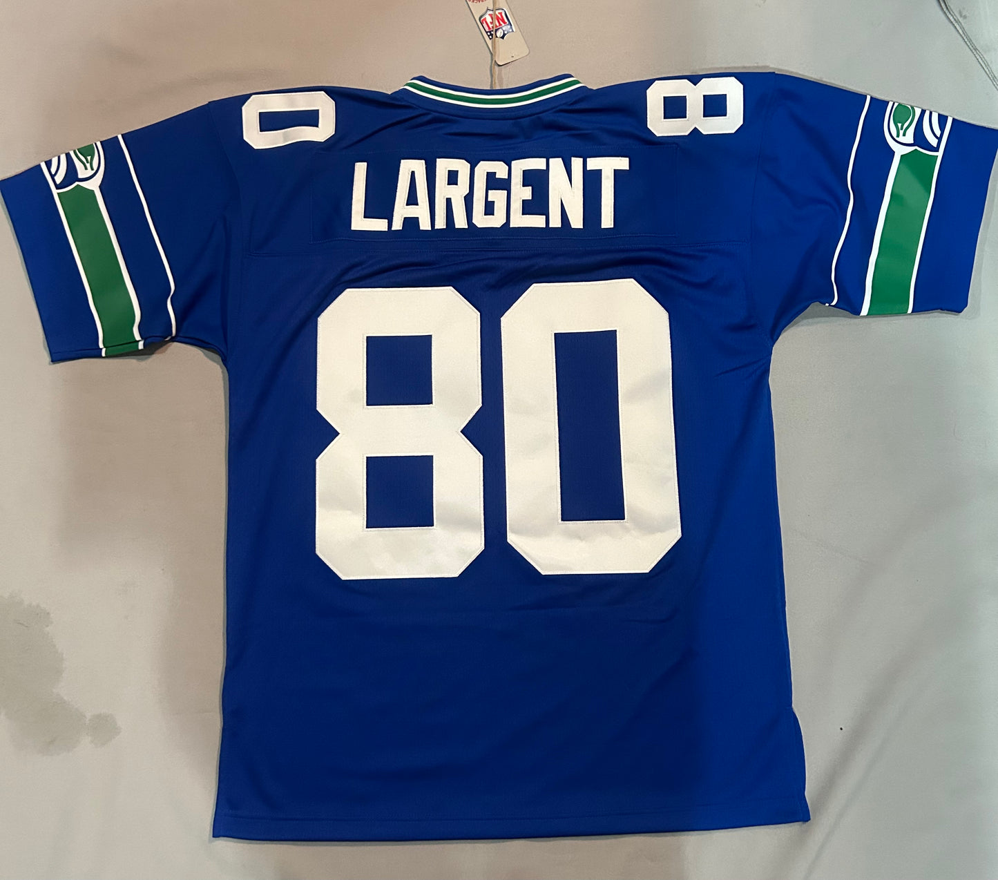Seattle Seahawks NFL Mitchell & Ness #80 Steve Largent 1985 Men Throwback Jersey
