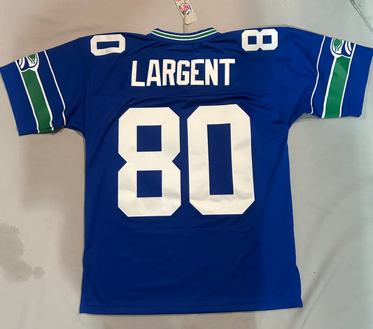 Seattle Seahawks NFL Mitchell & Ness #80 Steve Largent 1985 Men Throwback Jersey