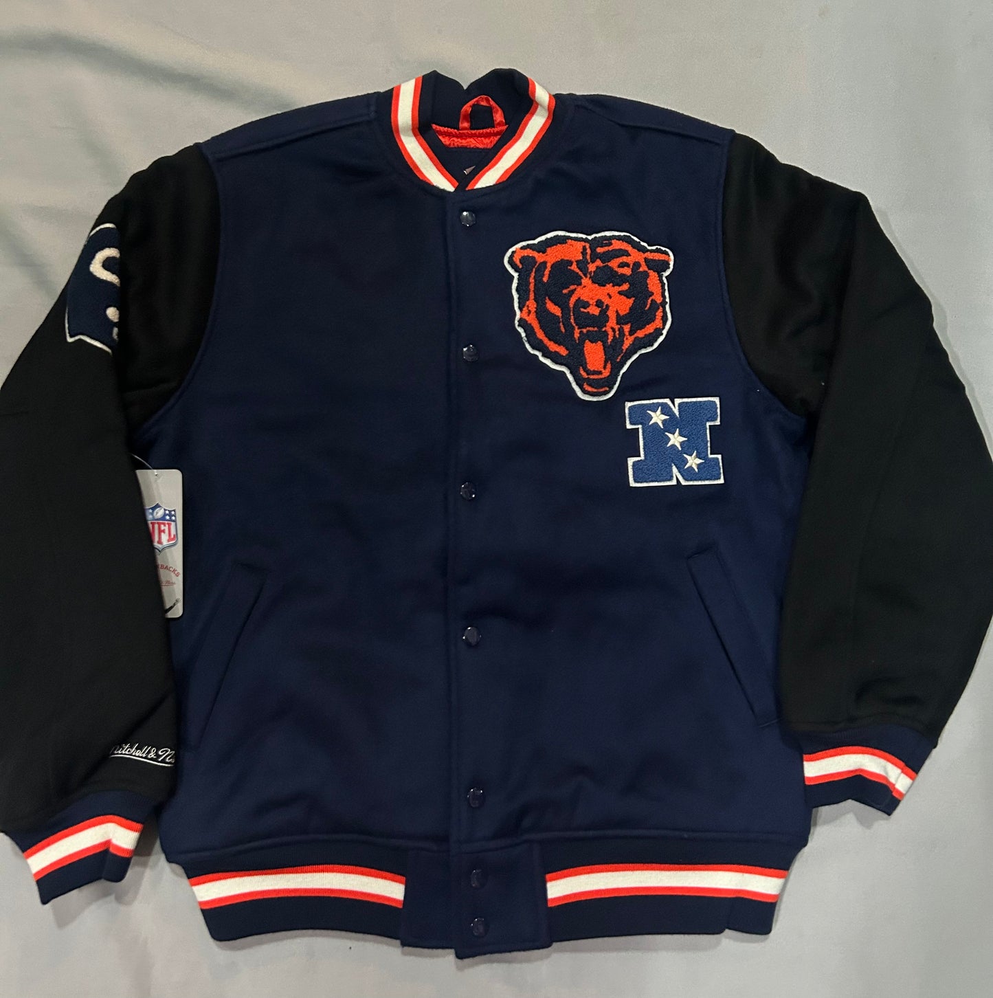 Chicago Bears NFL Mitchell & Ness Throwback Legacy Varsity Jacket