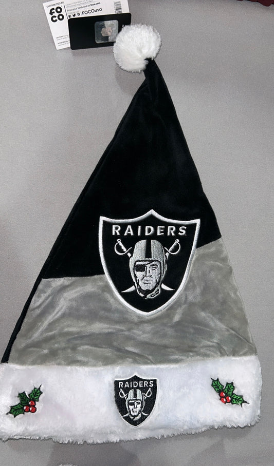 Las Vegas Raiders NFL Santa Hat