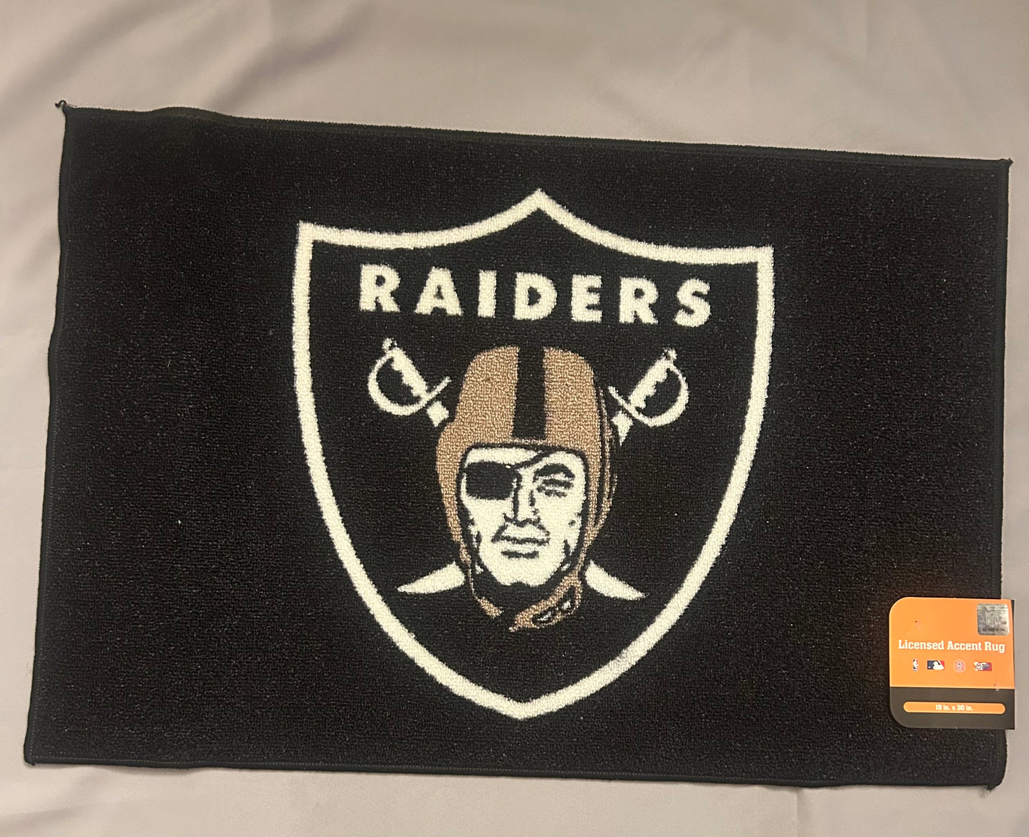 Las Vegas Raiders NFL Licensed Logo Accent Rug 29” X 30”