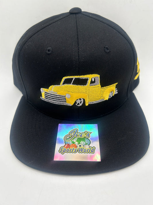 Vintage Pick Up Truck Dad Hat JSW Authentic SnapBack Hat - Yellow