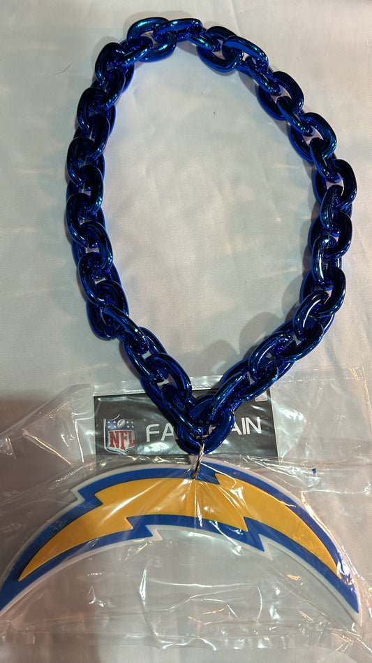 Los Angeles Chargers NFL Blue and Logo Plate Fanchain