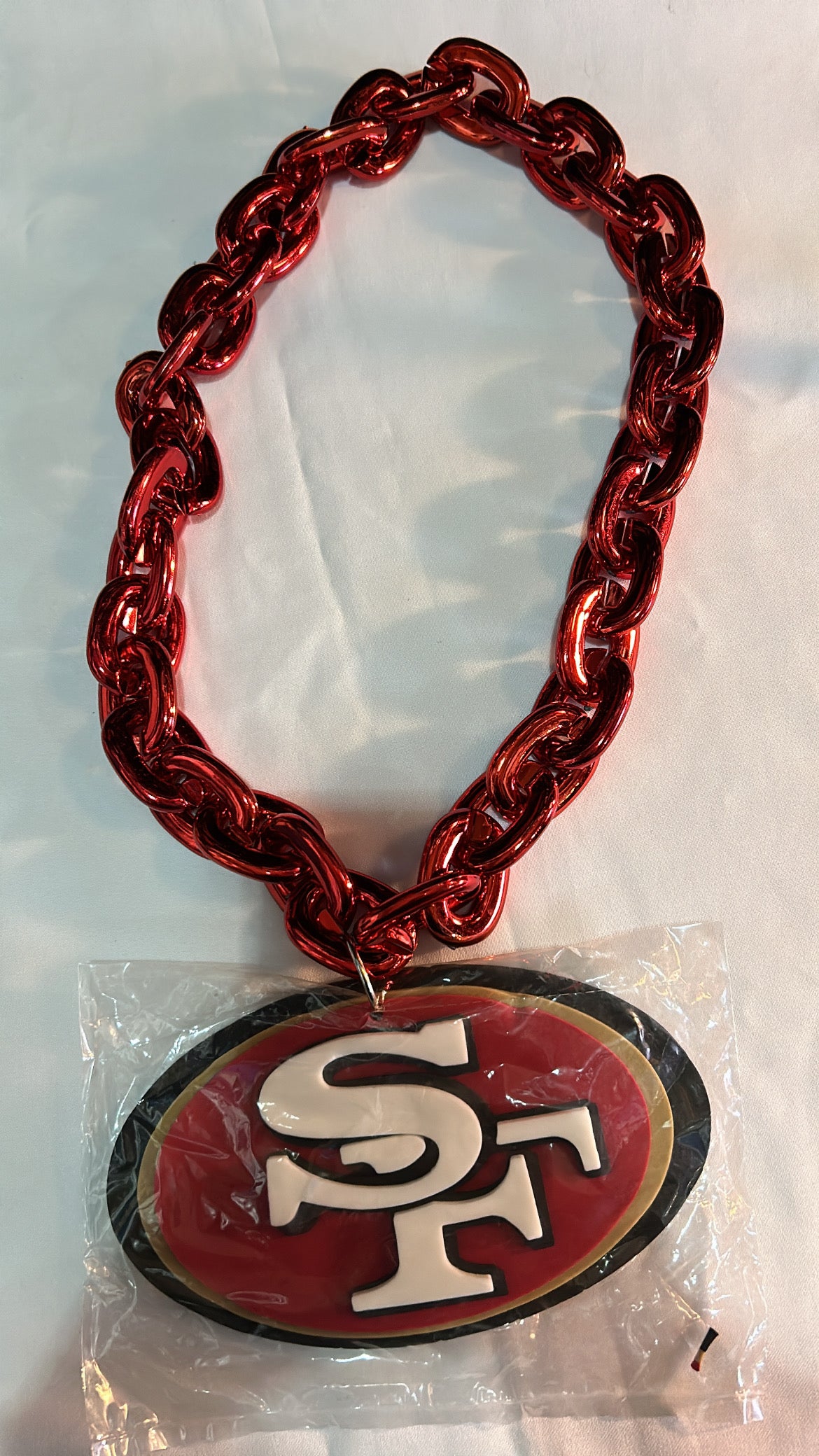 San Francisco 49Ers NFL Red and Logo Plate Fanchain