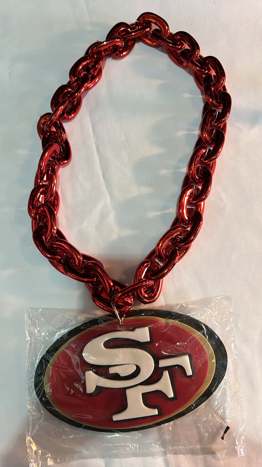 San Francisco 49Ers NFL Red and Logo Plate Fanchain