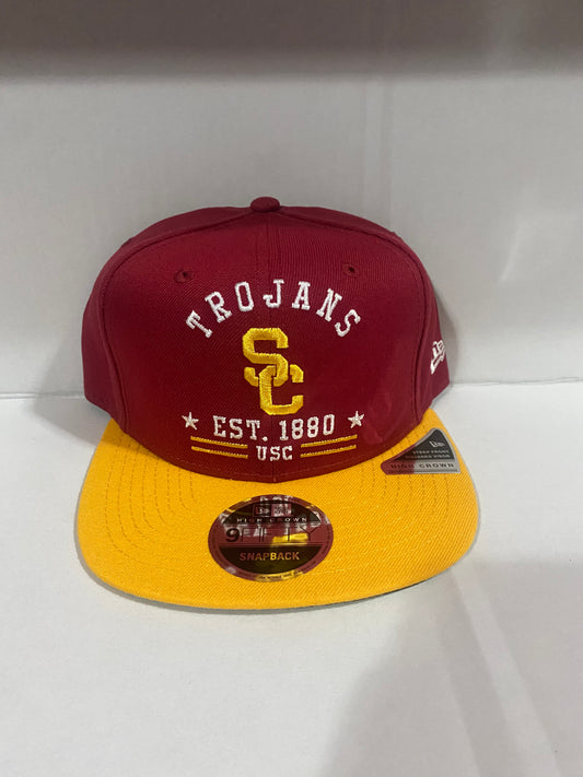 USC Trojans 9Fifty New Era Burgundy/Golden Yellow with Official SC Logo and Lettering Snapback