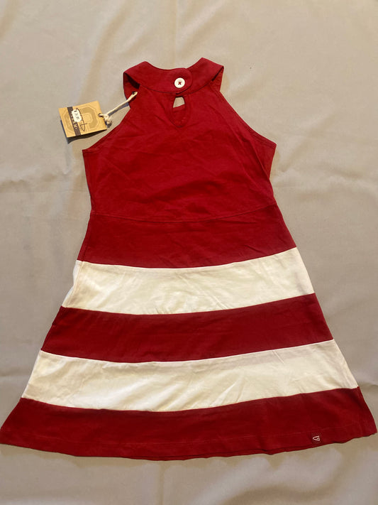 USC Trojans Little Girls Color Contrast Fit and Flare Dress Cardinal and White