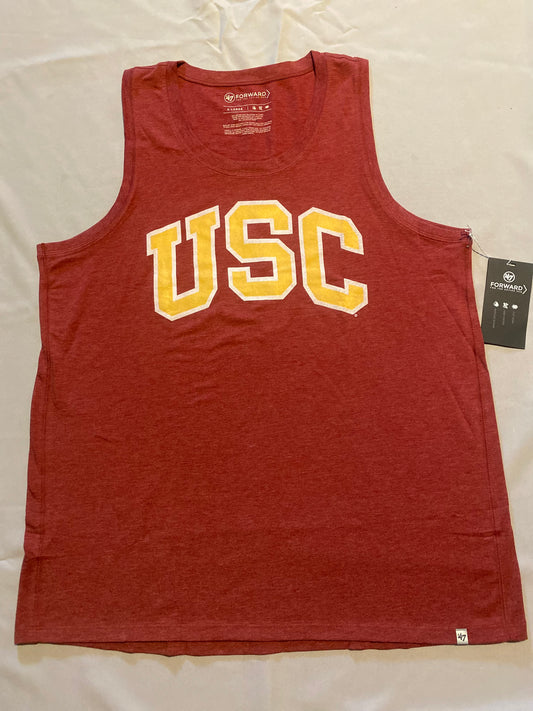 USC Trojans Men Cardinal with USC Letters Across Chest Tank Top