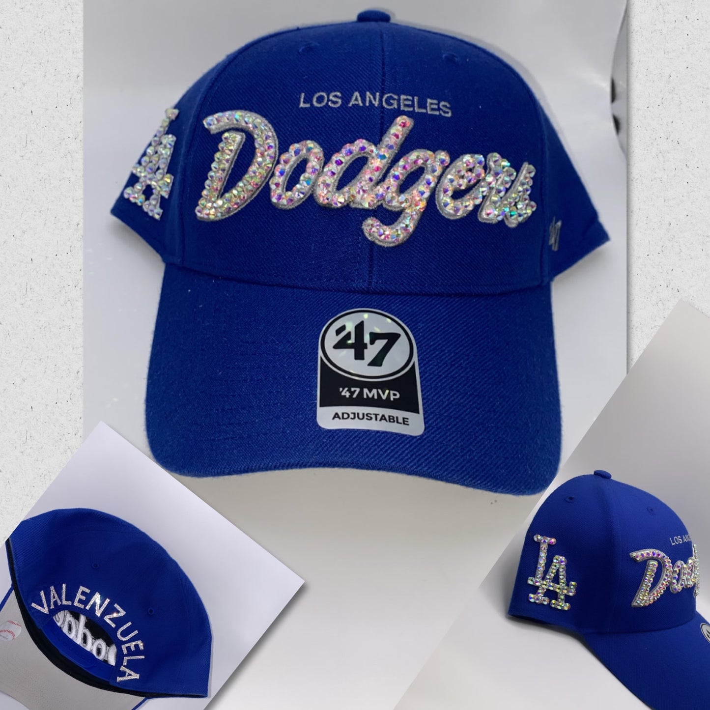 Los Angeles Dodgers MLB ‘47MVP Valenzuela Bedazzle Adjustable Hat