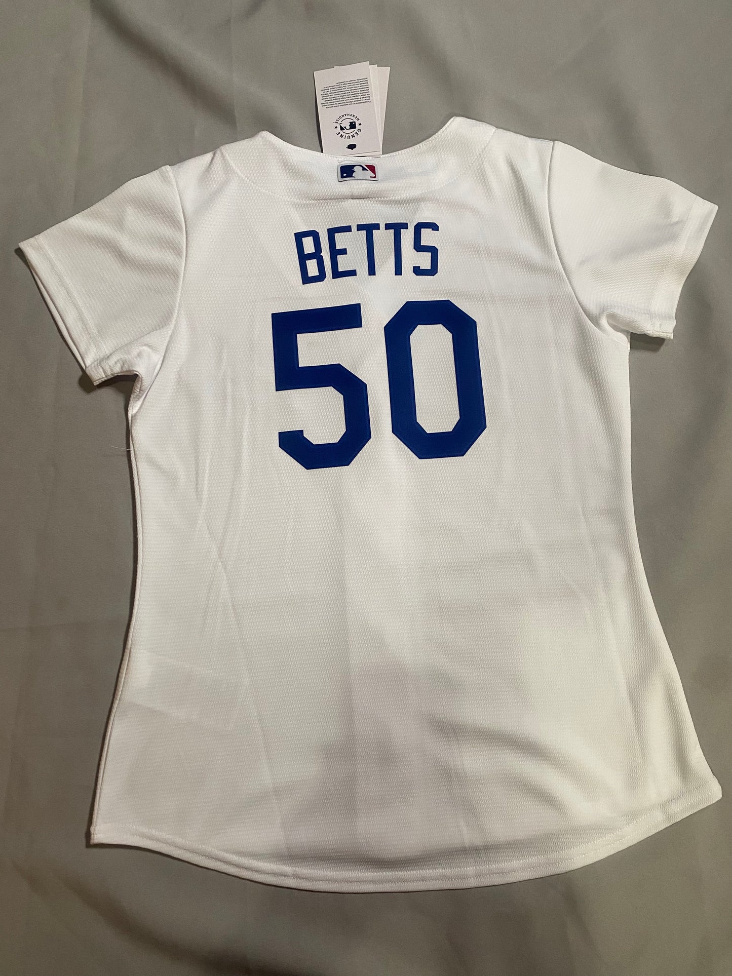 Los Angeles Dodgers MLB Nike Genuine Merchandise #50 Betts Women Jersey White