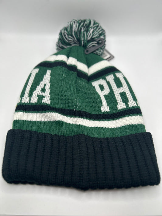 Philadelphia Headwear Cuffed Knit Beanie with Pom