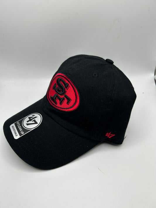 San Francisco 49ers NFL 47CleanUp Black/Red Adjustable Hat