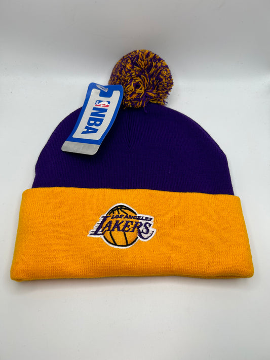 Los Angeles Lakers NBA Purple and Yellow Adult Beanie