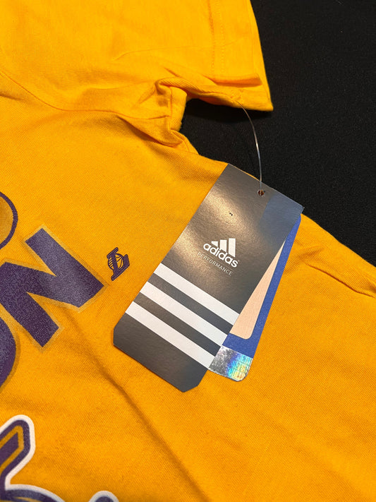 Los Angeles Lakers NBA Adidas #24 Bryant Youth Yellow “Lakers Nation” T-Shirt - White