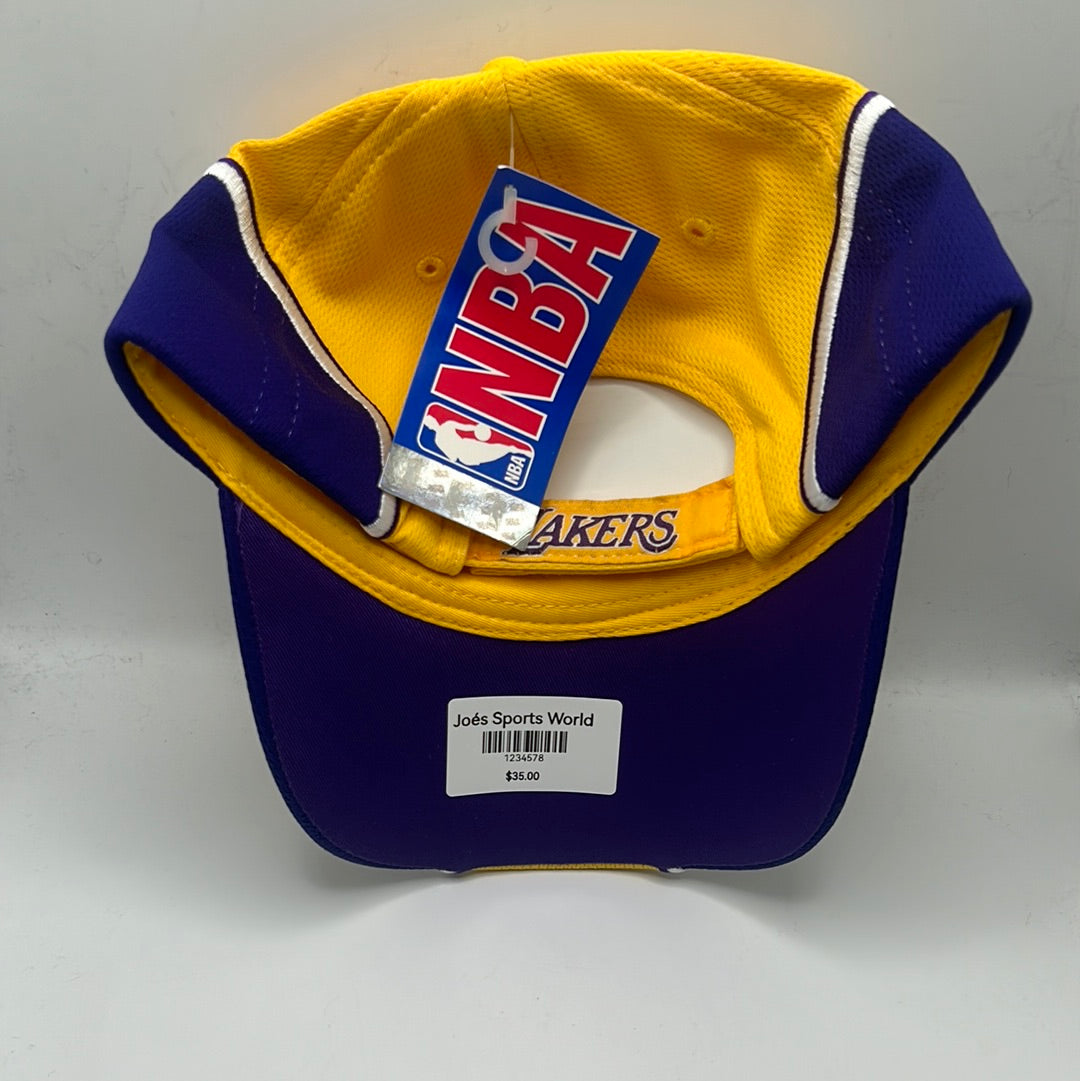 Los Angeles Lakers NBA #34 Shaq O’Neal Vintage Adjustable Hat Unisex Adult Gold and Purple