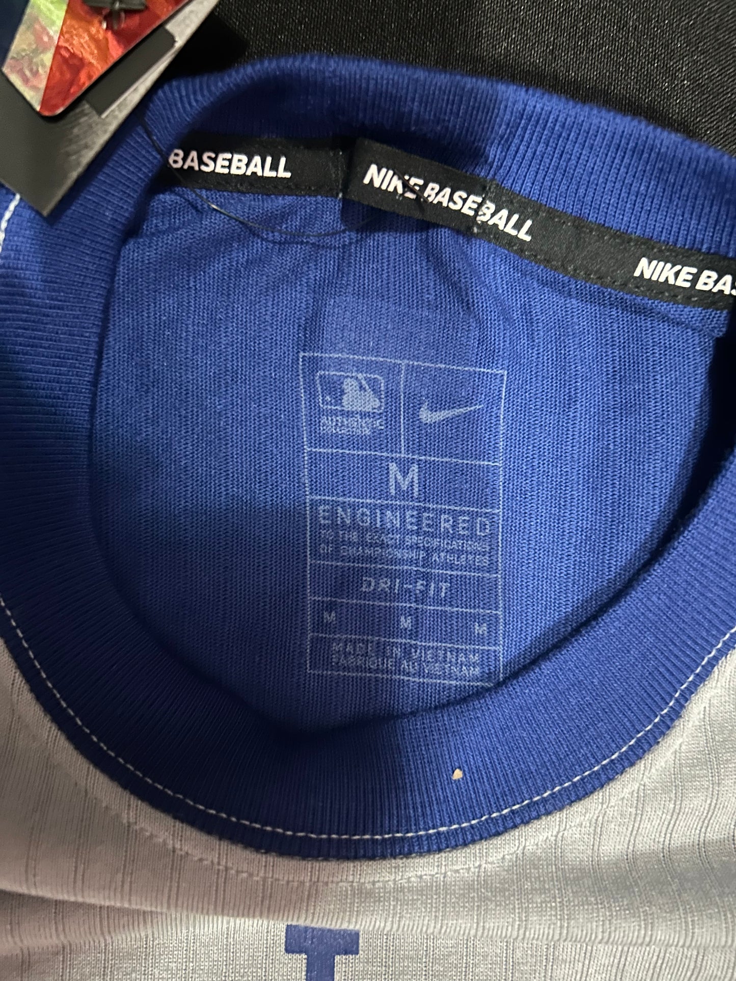 Los Angeles Dodgers MLB Nike Authentic Collection Gray/Royal Game Performer Pullover Sweatshirt