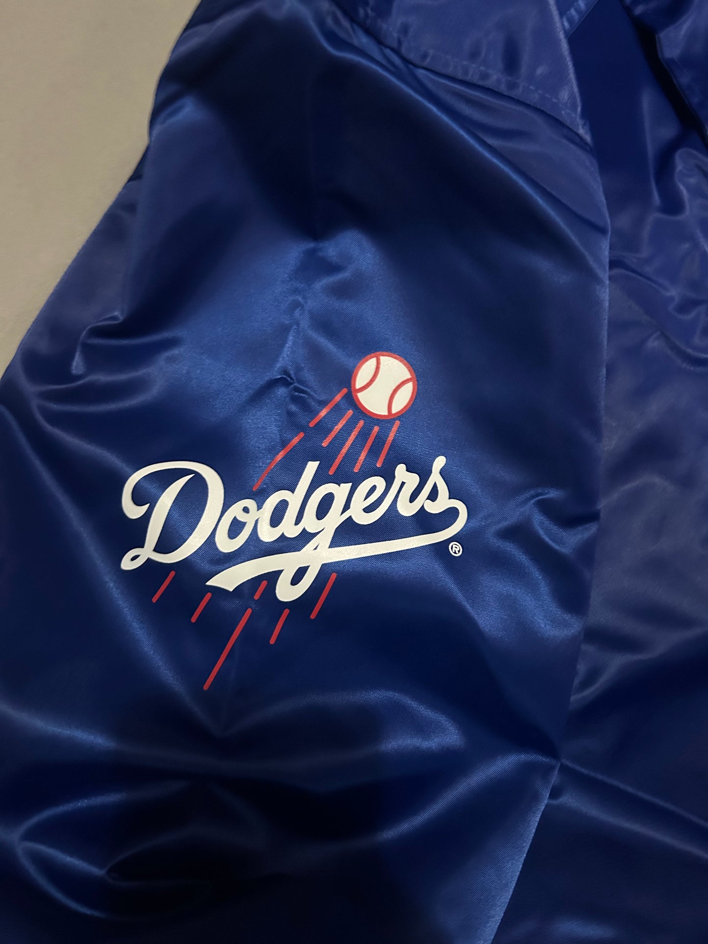 Los Angeles Dodgers MLB Starter 90s Blue Satin Men Ice Cube Jacket