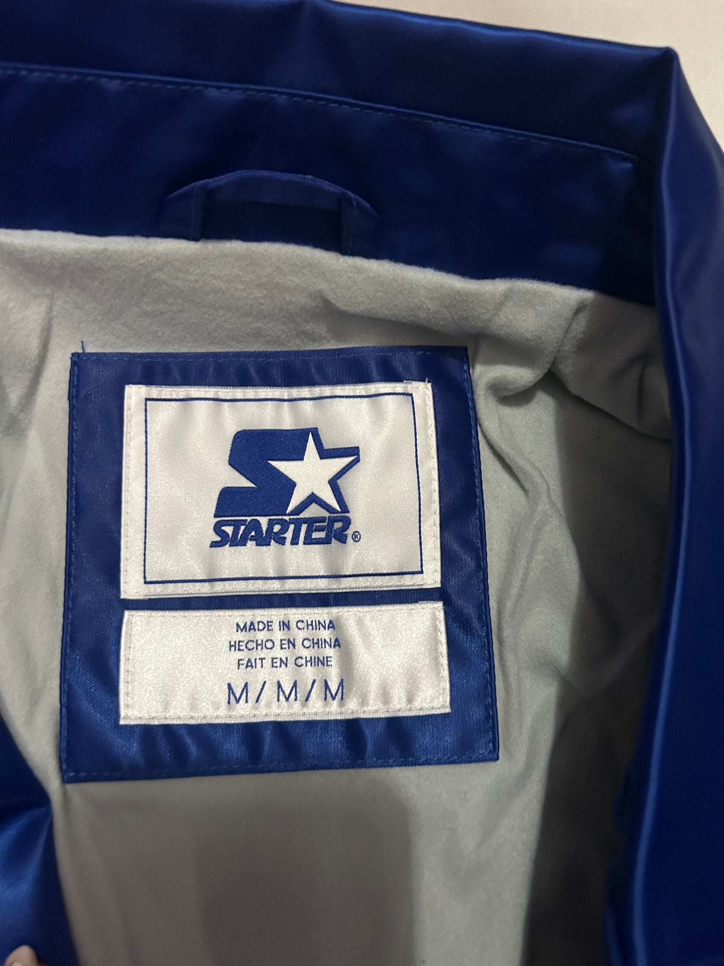 Los Angeles Dodgers MLB Starter 90s Blue Satin Men Ice Cube Jacket