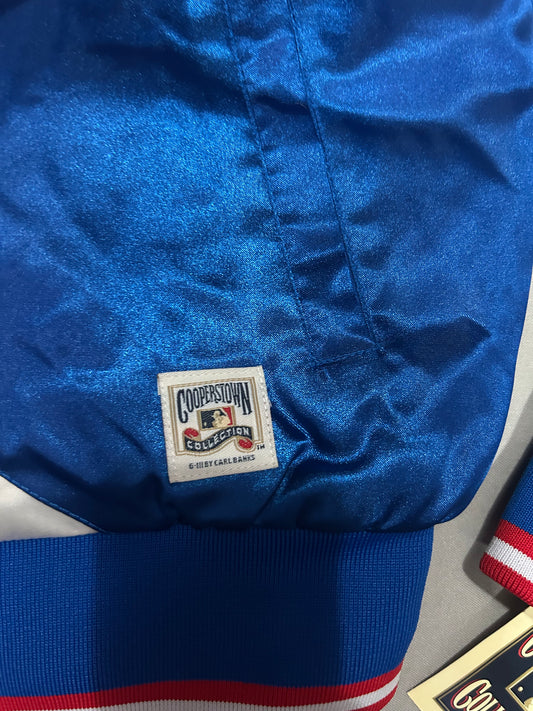 Brooklyn Dodgers MLB Cooperstown Collection Vintage Satin Bomber Full Zip-Up Reversible Women Jacket